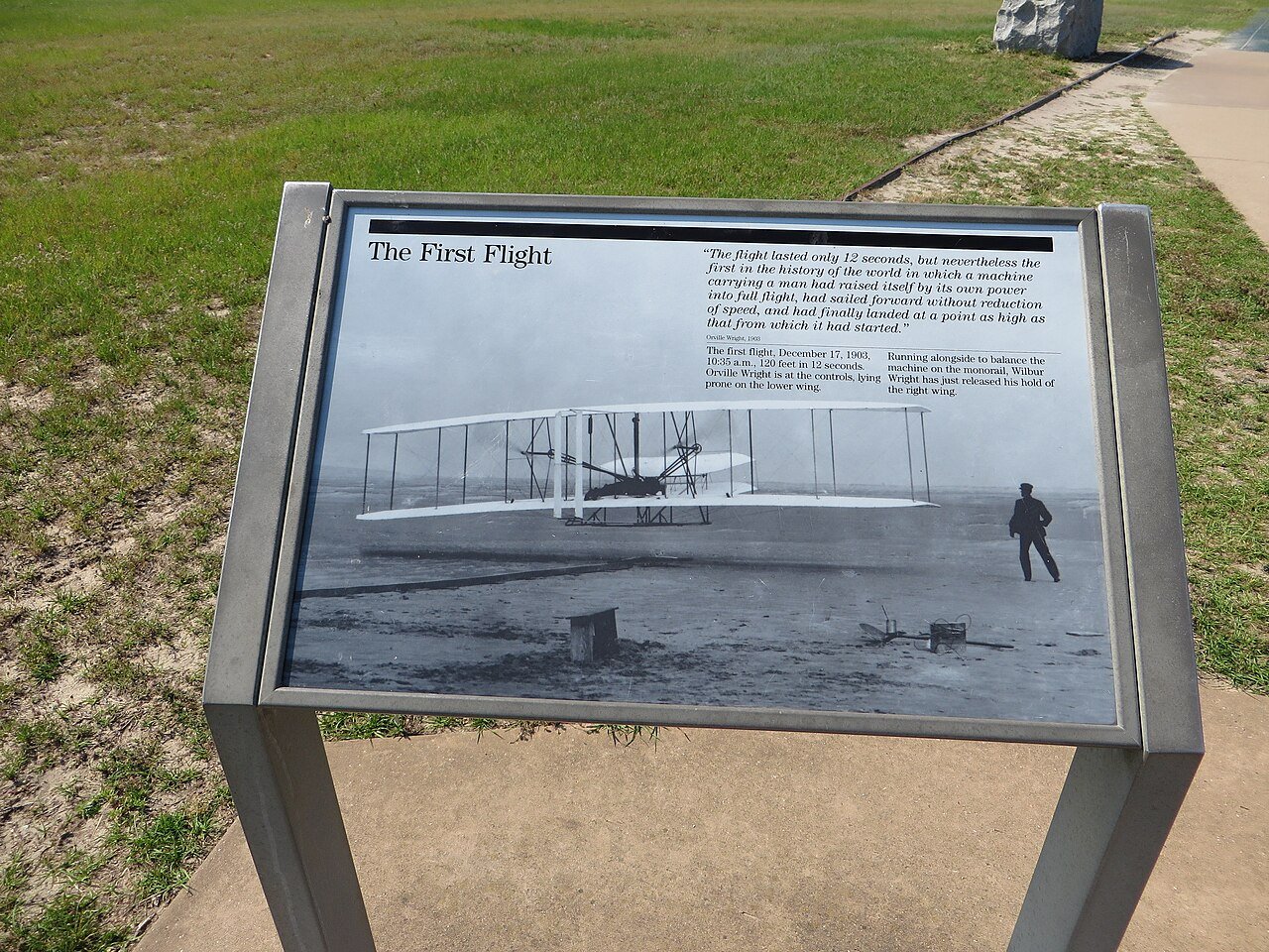 First Flight exhibit display at Wright Brothers National Memorial