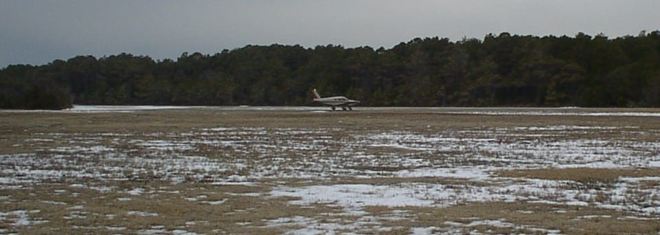 Airplane taxiing at First Flight Airport KFFA