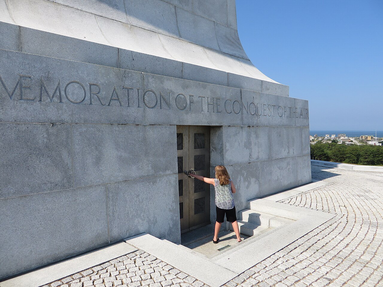The Wright Brothers Memorial Tower granite pylon