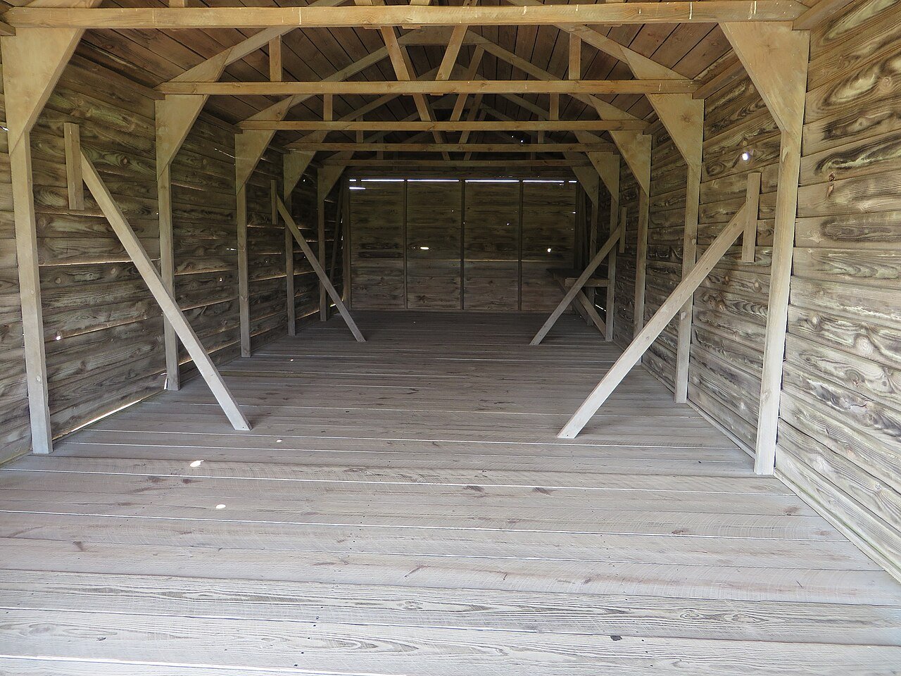 Reconstruction of the 1903 hangar at Wright Brothers National Memorial